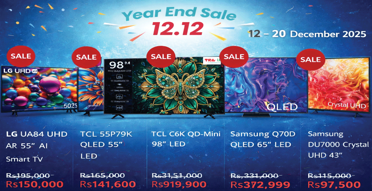 12.12 Year End Sale 2025: Best Smart LED TVs in Pakistan