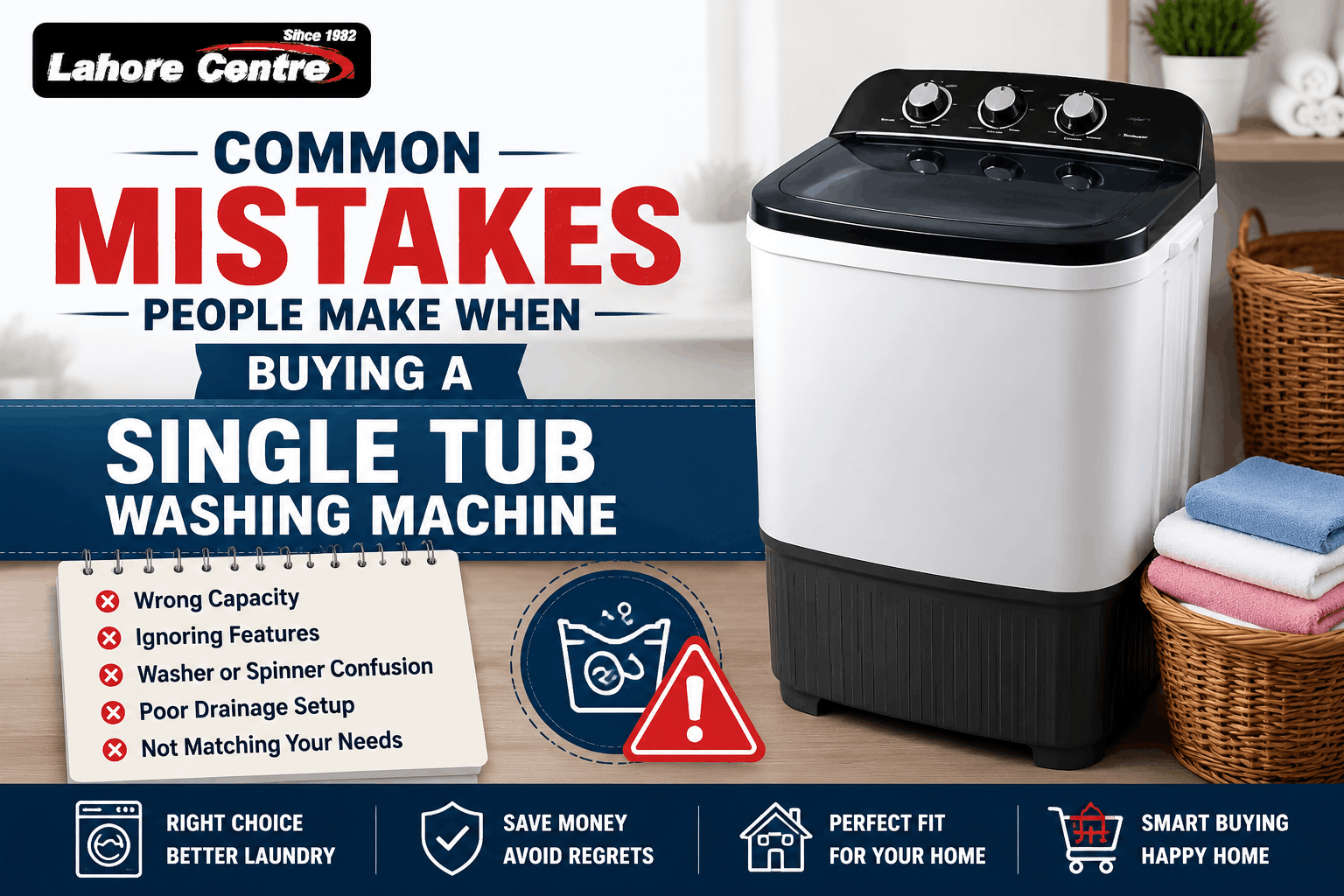 Common Mistakes People Make When Buying a Single Tub Washing Machine