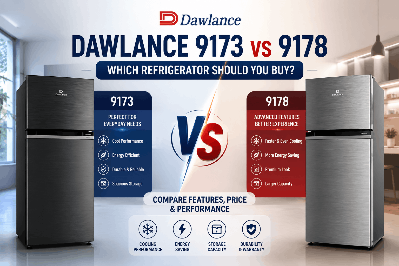 Dawlance 9173 vs 9178: Which Refrigerator Should You Buy?