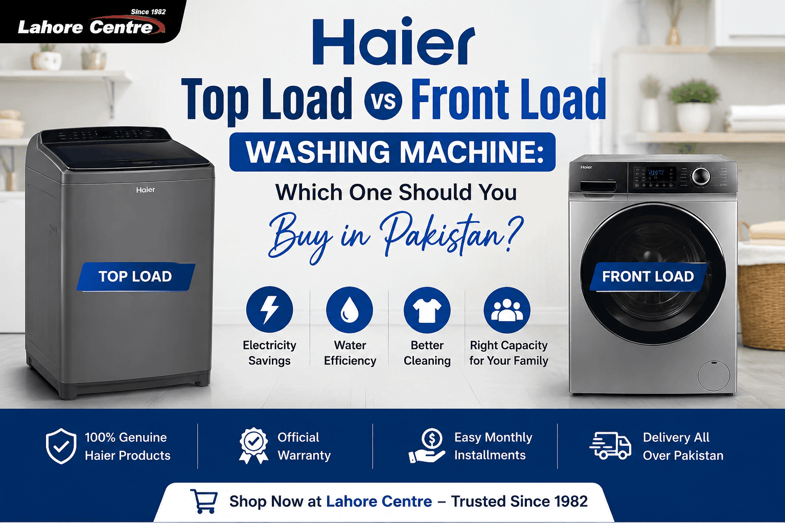 Haier Top Load vs Front Load Washing Machine: Which One Should You Buy in Pakistan?