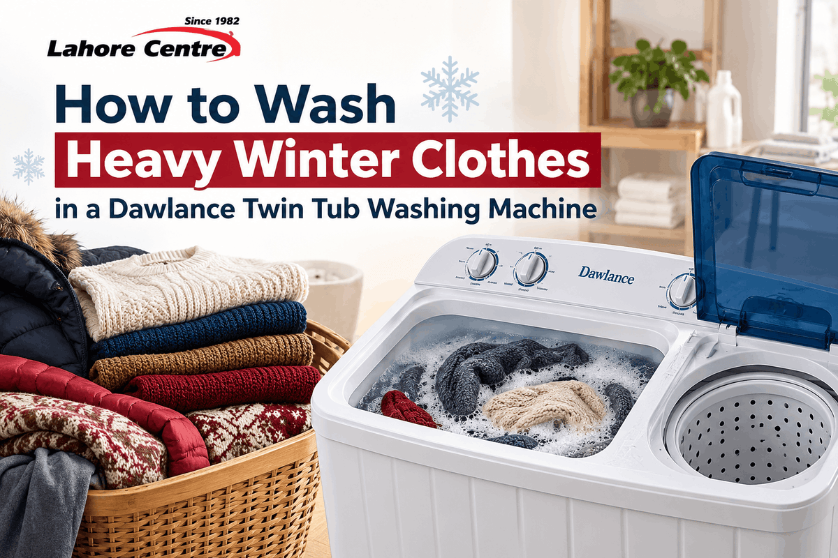 How to Wash Heavy Winter Clothes in a Dawlance Twin Tub Washing Machine