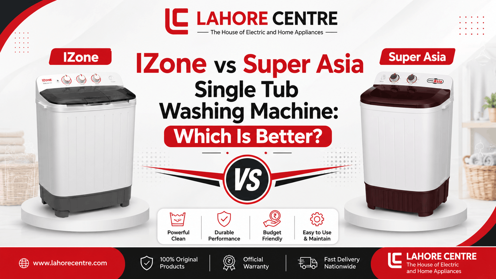 IZone vs Super Asia Single Tub Washing Machine: Which Is Better?