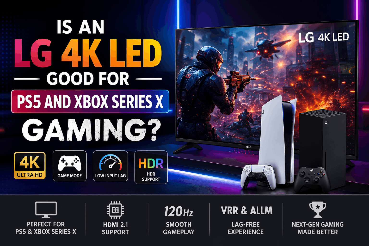 Is an LG 4K LED Good for PS5 and Xbox Series X Gaming?