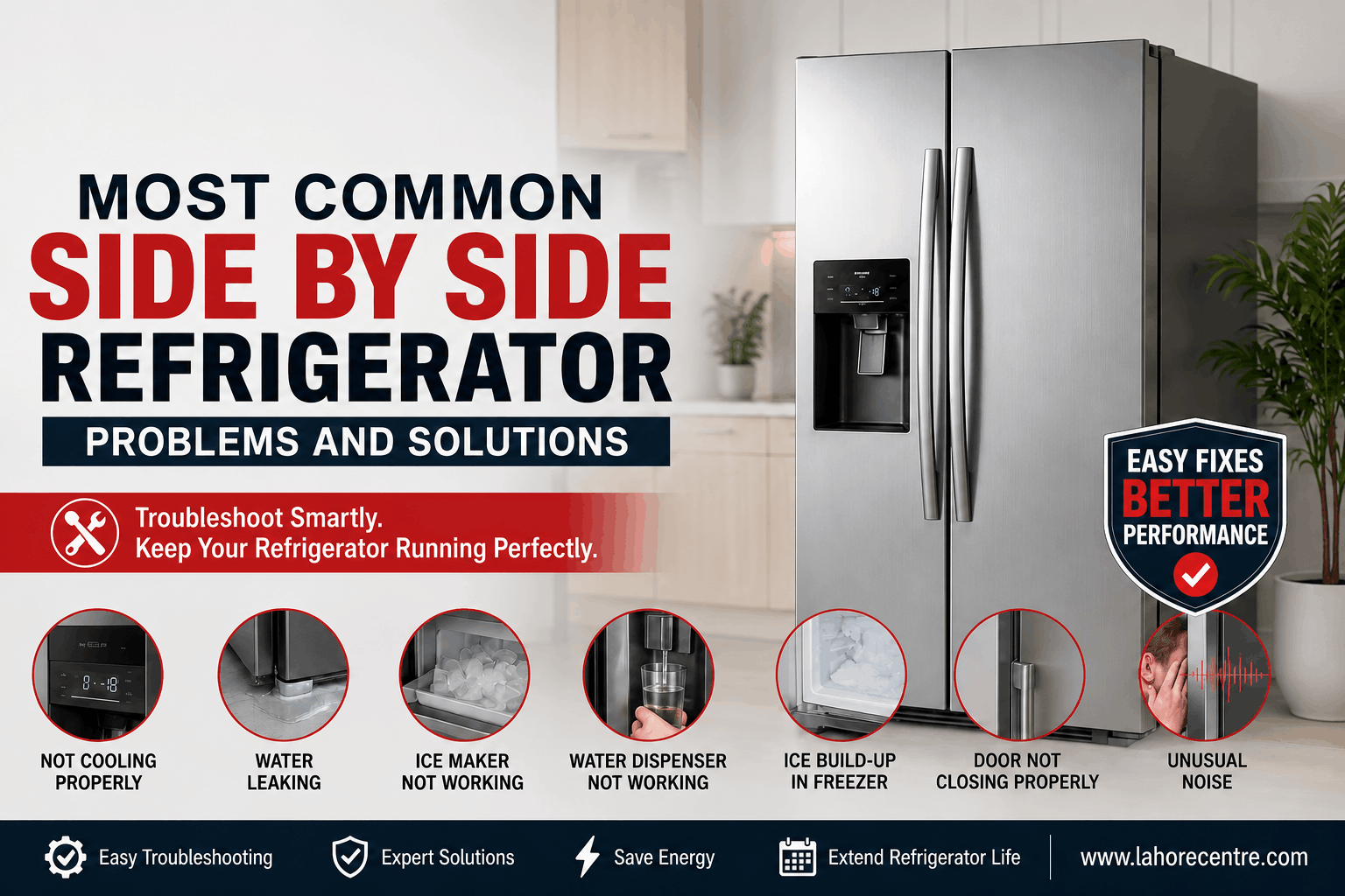 Most Common Side by Side Refrigerator Problems and Solutions