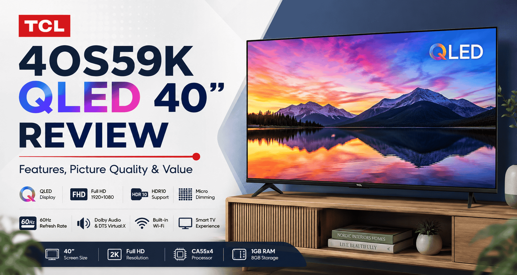 TCL 40S59K QLED 40″ Review: Features, Picture Quality & Value