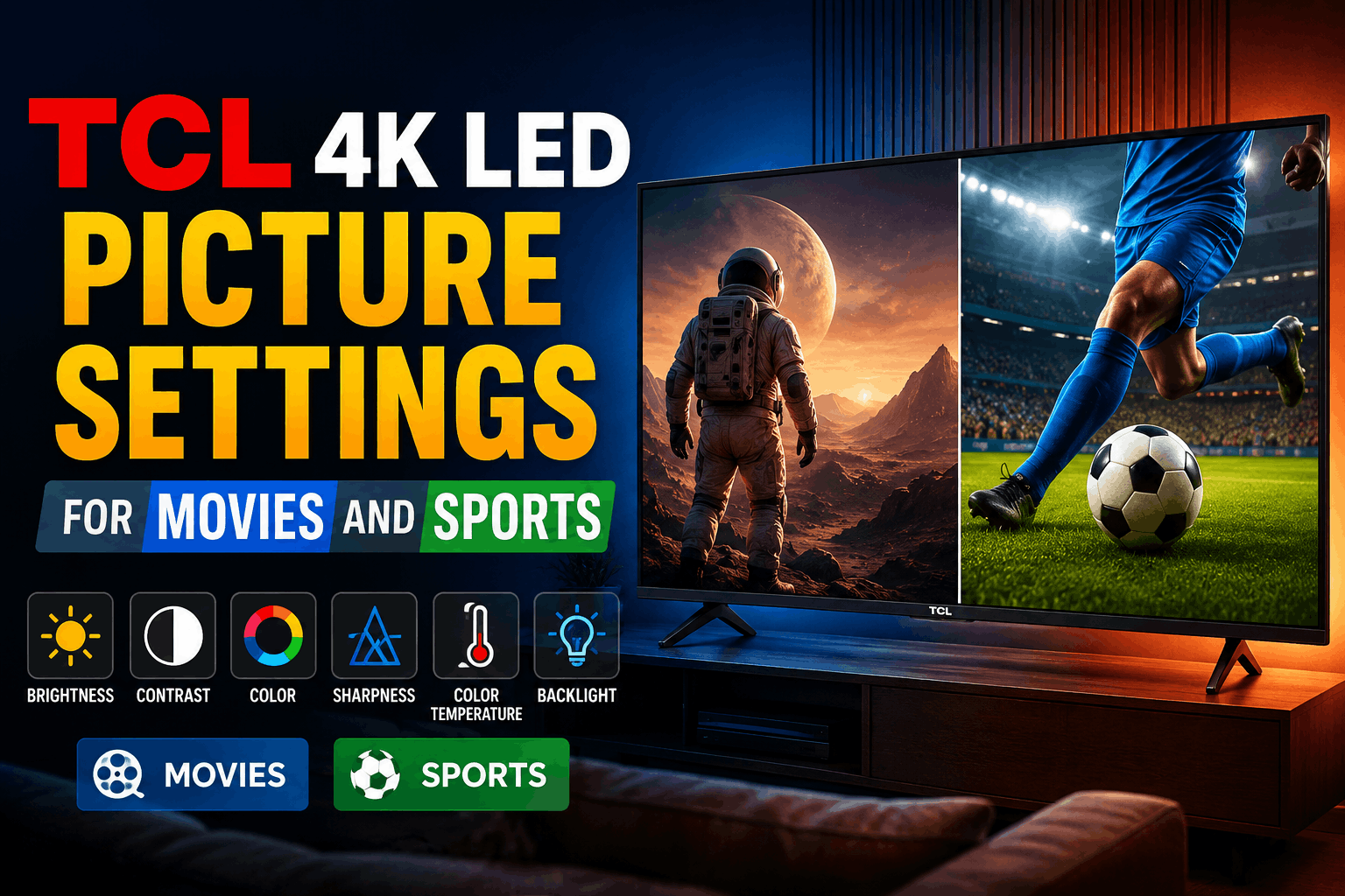 TCL 4K LED Picture Settings for Movies and Sports