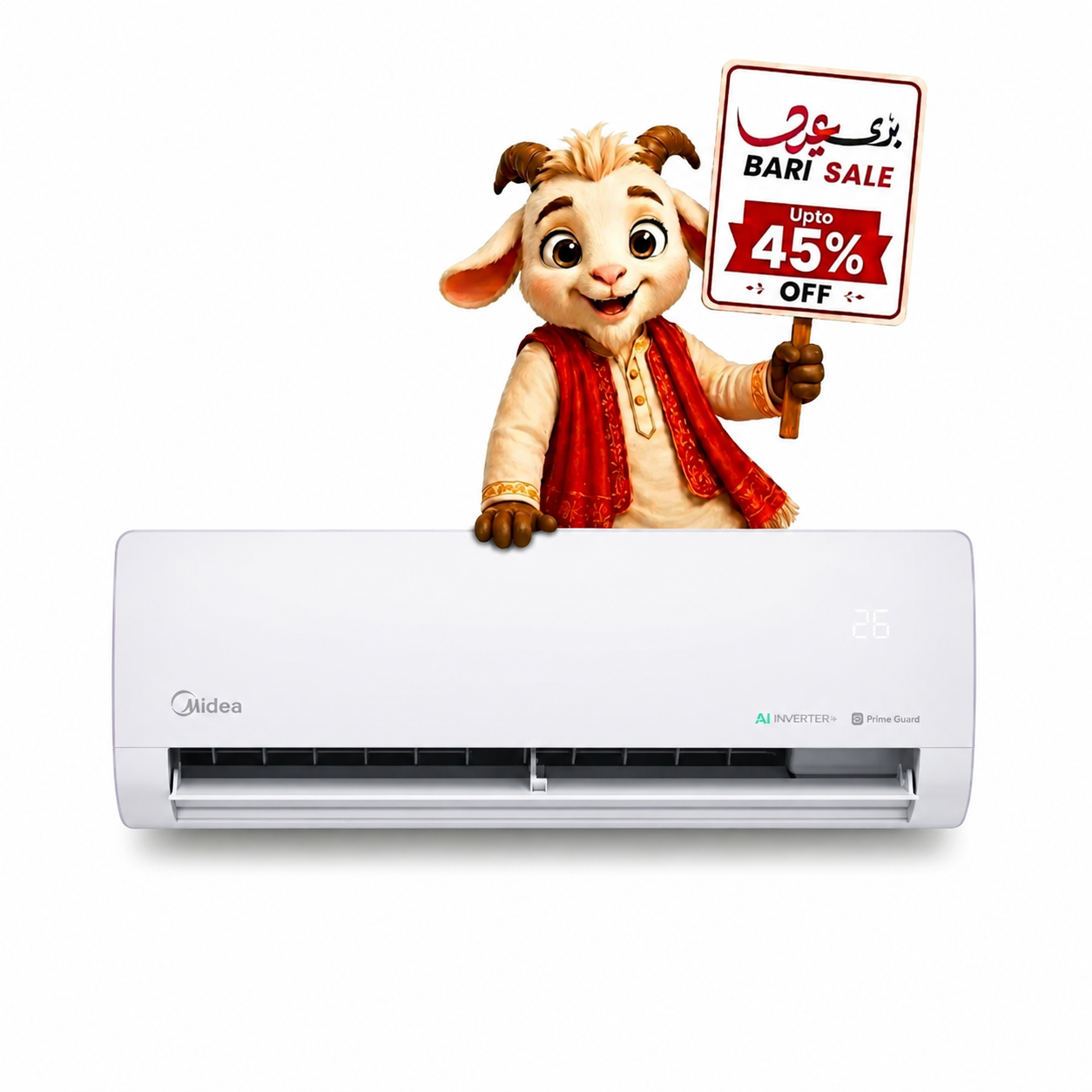 Midea 1.5 Ton 18HRFN1-QC6 GO EASY T3 Inverter AC Bari Eid Bari Sale