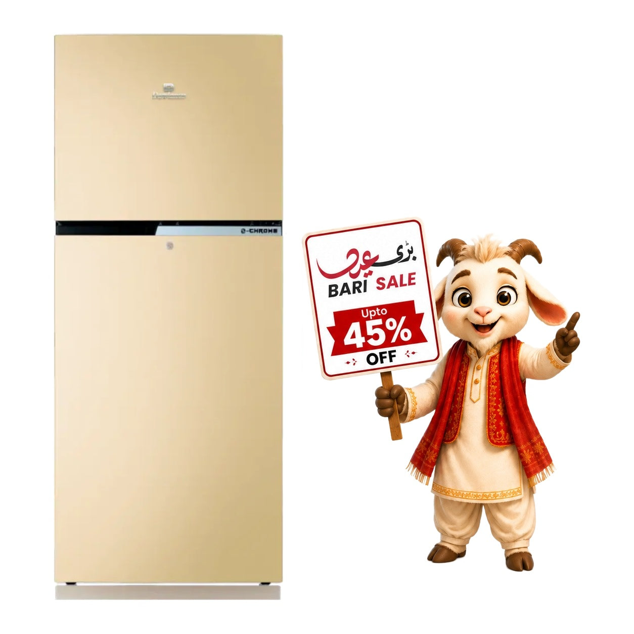 Dawlance 9149WB e-Chrome Refrigerator Metallic Gold