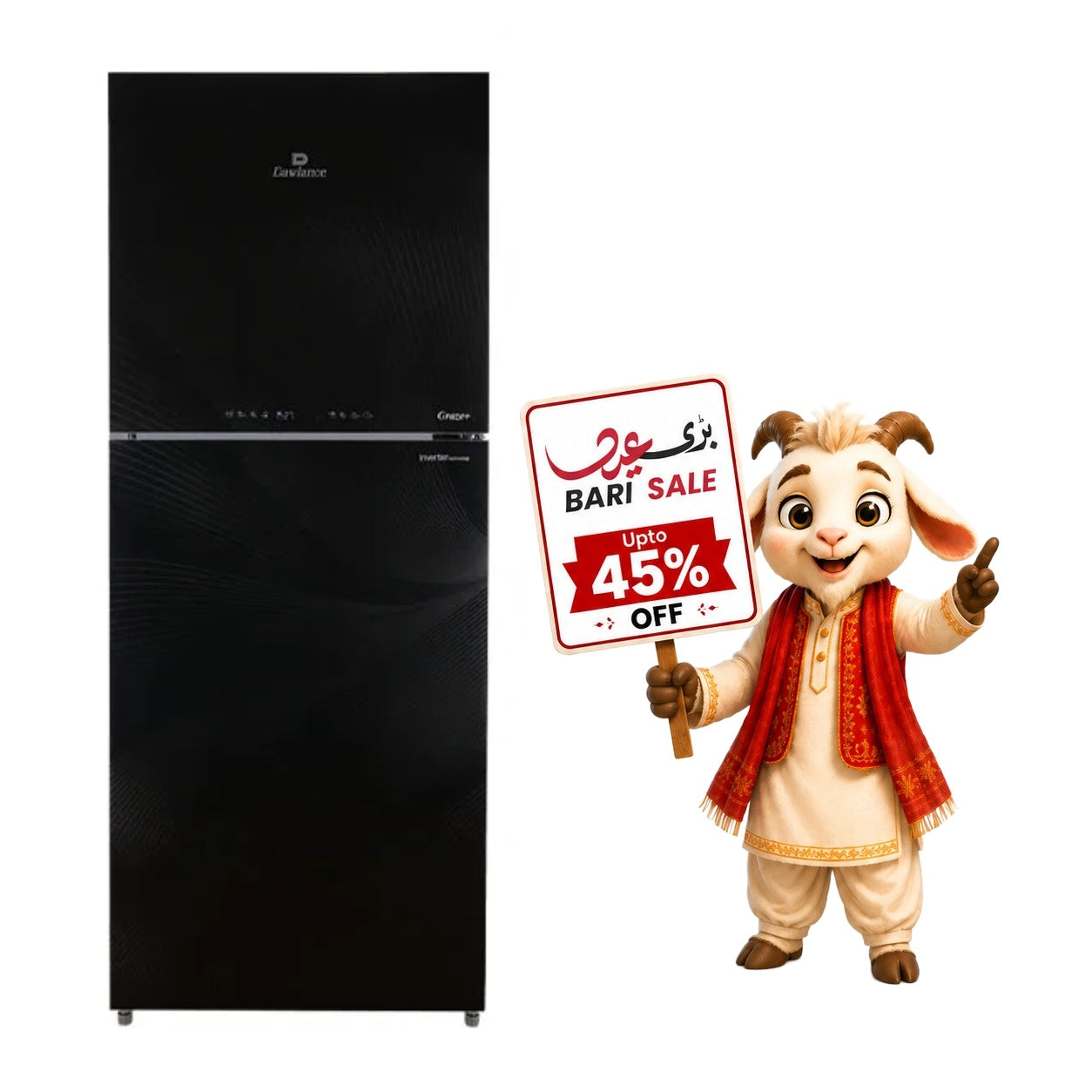 Dawlance 9191 Graze+ Gem Black Double Door Refrigerator
