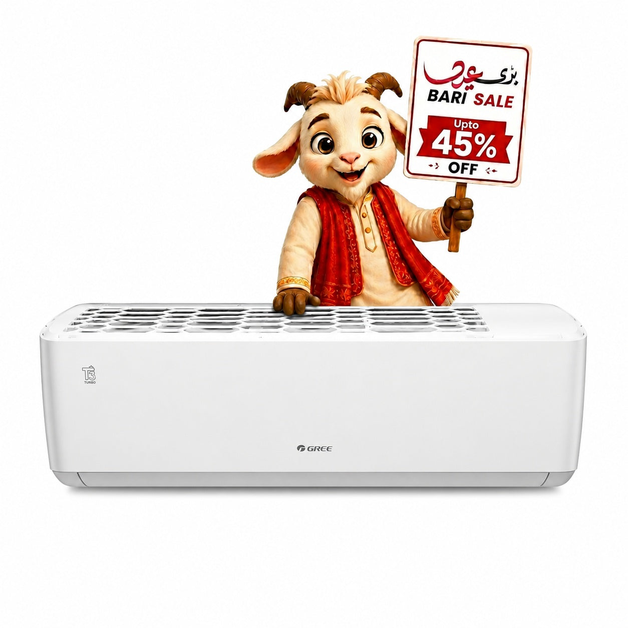 GREE INV 18PITH16W TURBO WHITE T3 Bari Eid Bari Sale