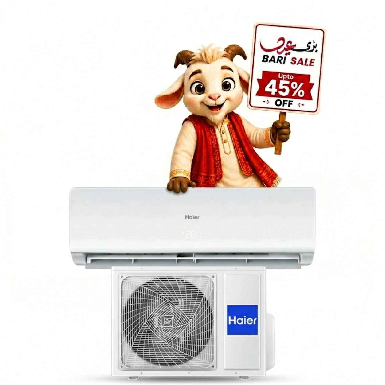 Haier 1.5 Ton Turbo Cool AC 18CFCP Bari Eid Bari Sale