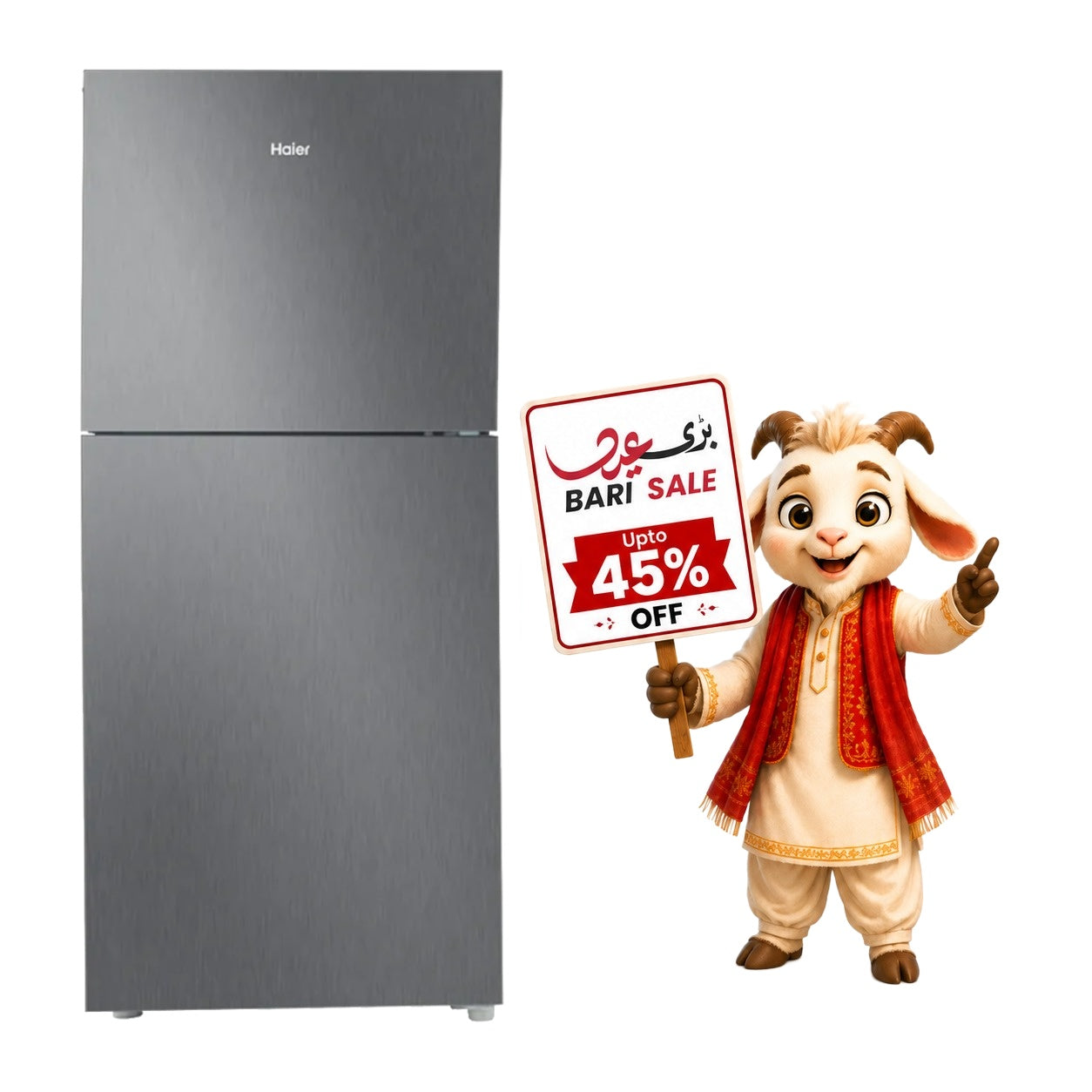 Haier HRF-246 EBS E-Star Double Door Refrigerator