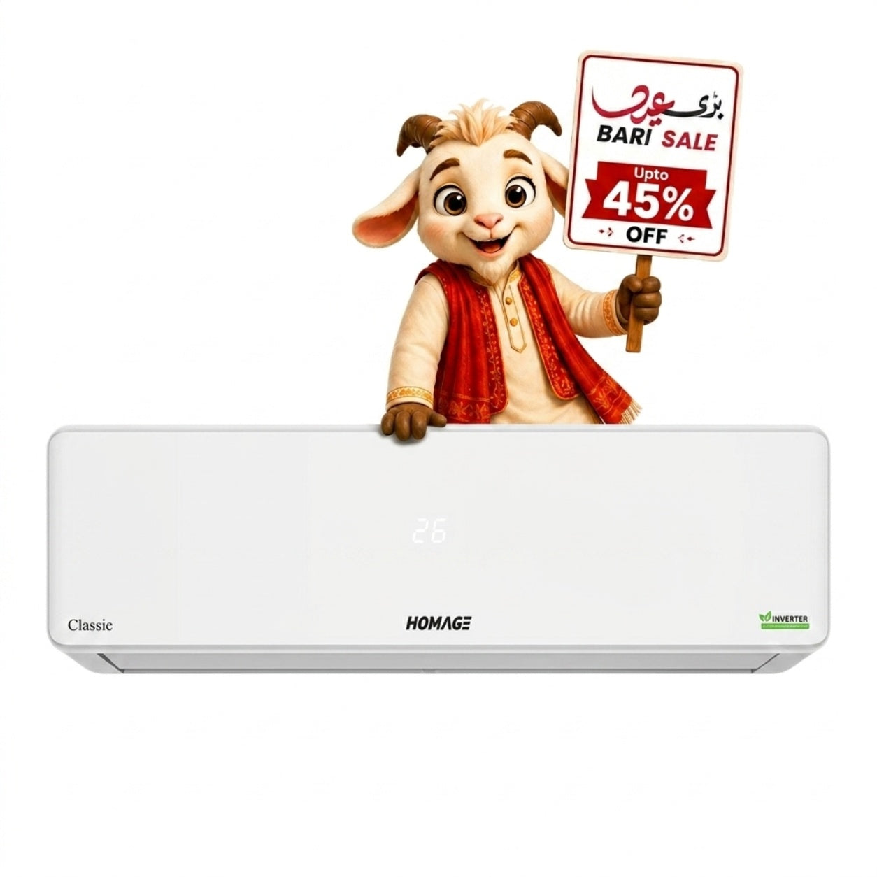 Homage HCS-1821S T3 Heat & Cool 1.5 Ton Air Conditioner Bari Eid Bari Sale