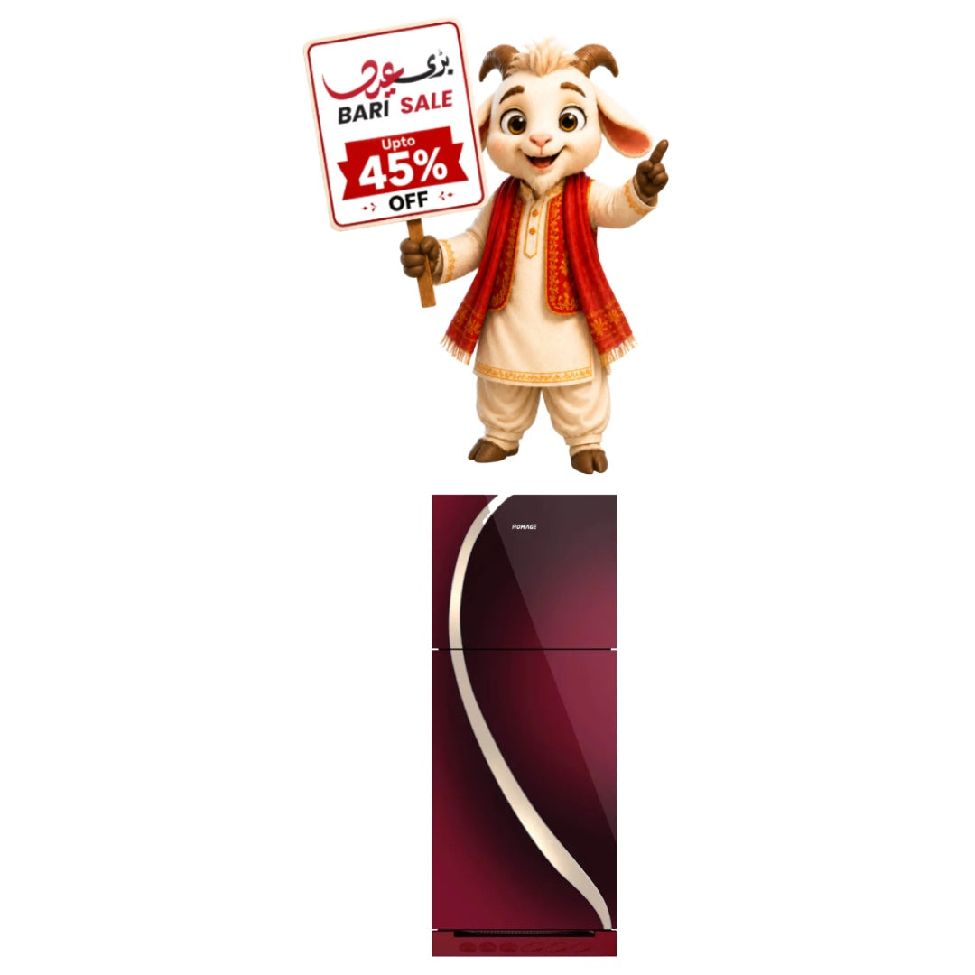 Homage HR-47442GD Double Door Refrigerator Maroon | Bari Eid Bari Sale