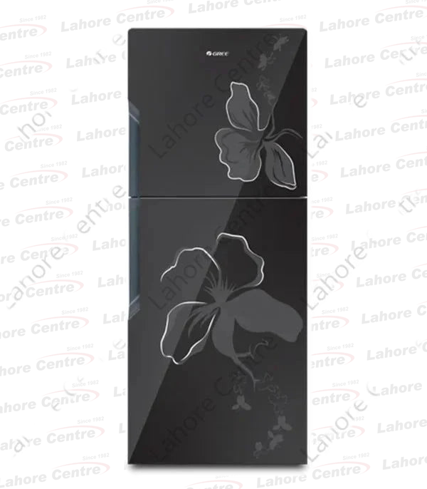 Gree E8890-CB1 Refrigerator Flower Black 16CFT