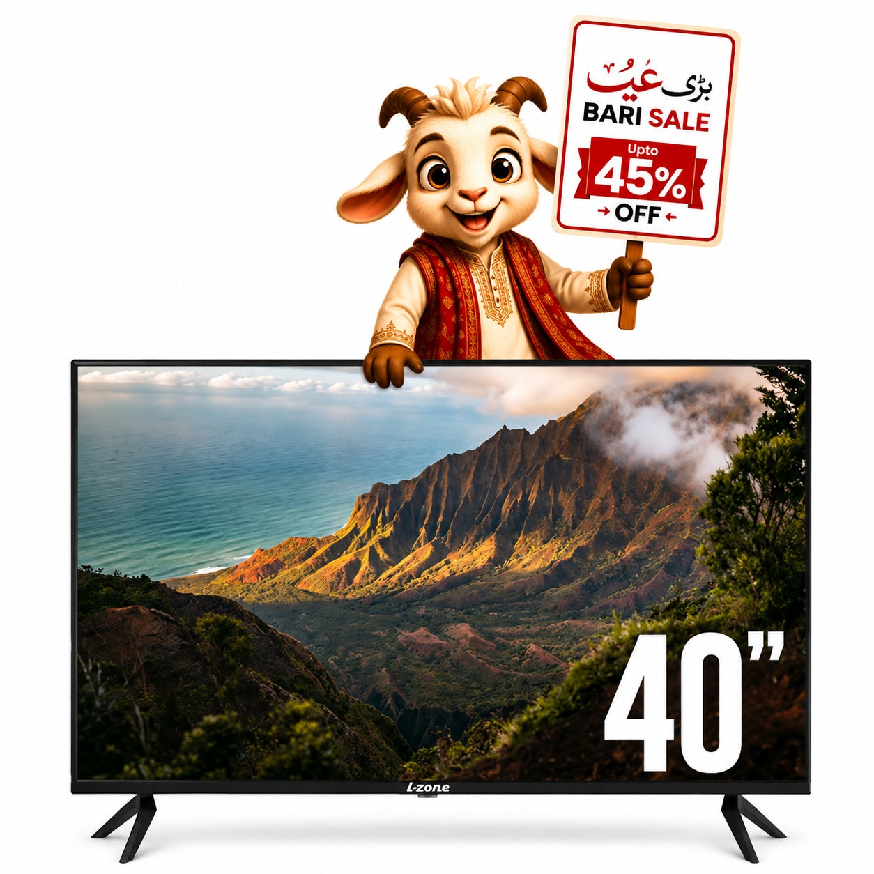 iZone 40W700 Smart 40" Led With Voice Assistant Bari Eid Bari Sale