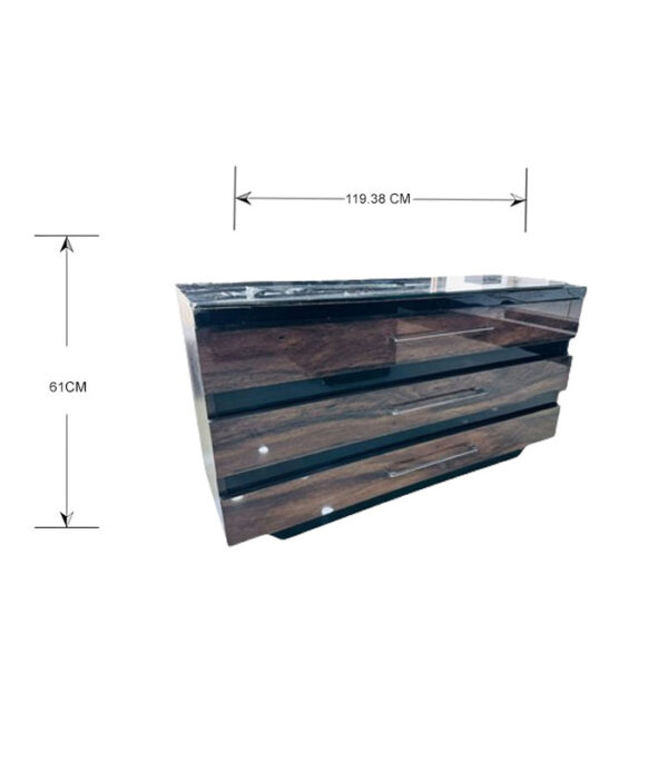 Modern 485 Wood Office Desk with File Cabinet (119.38 x 61) cm