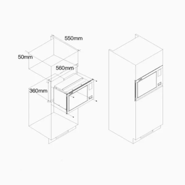 Fotile HW25800K-01AG Microwave Oven