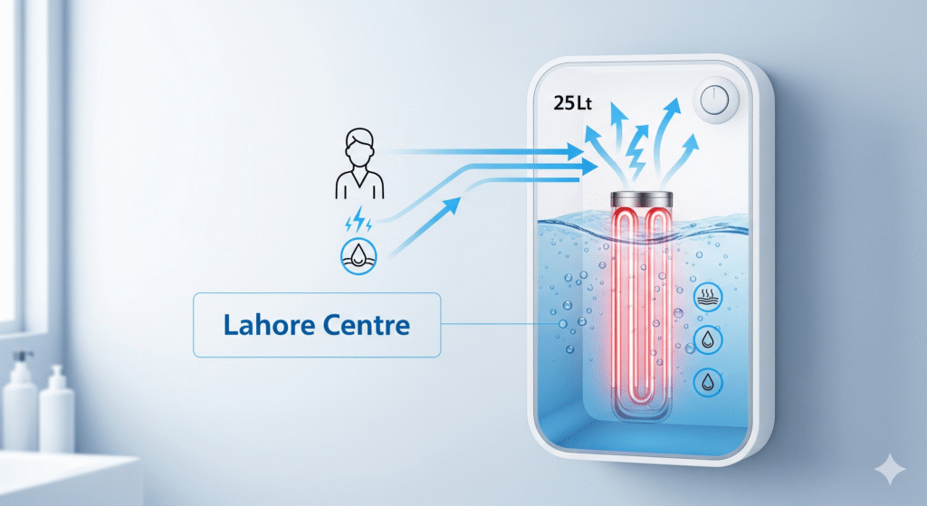 how does electricity consumed by electric geyser