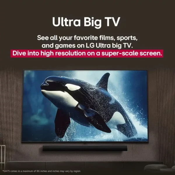 LG UA84 UHD 4K 65" AI Smart TV