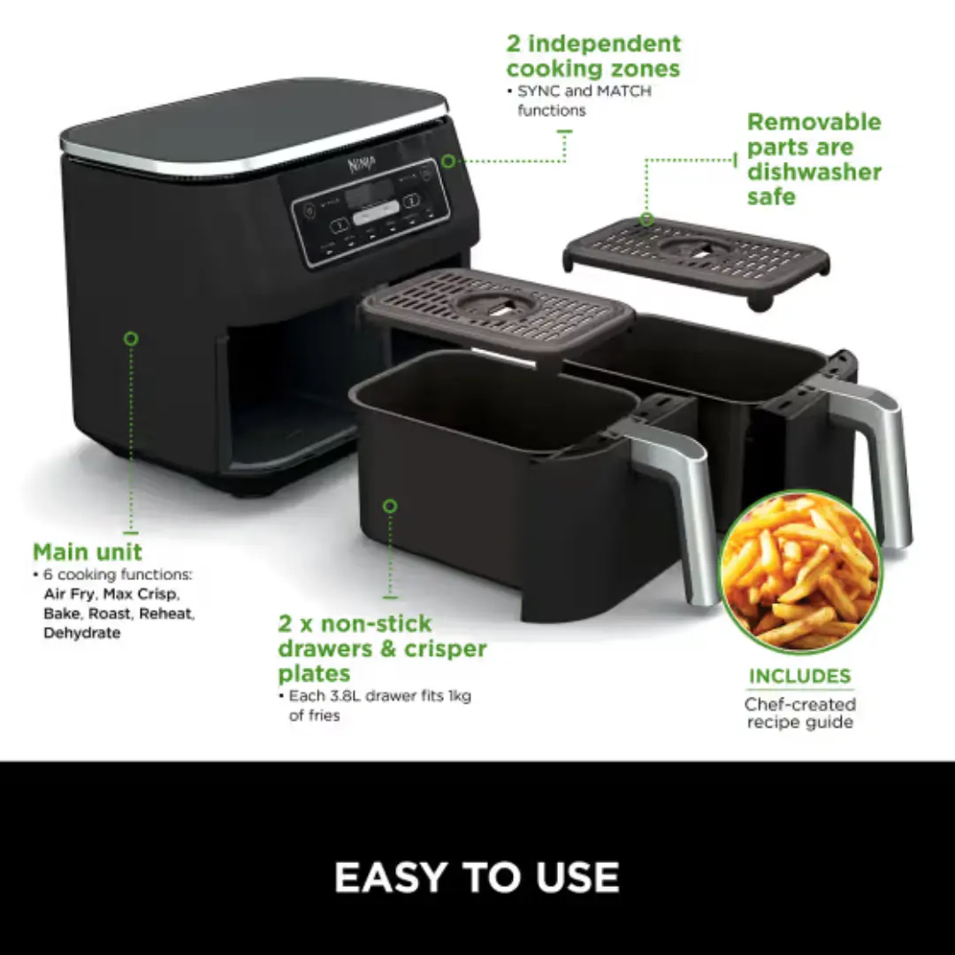 Ninja AF300UK Foodi Dual Zone Air Fryer
