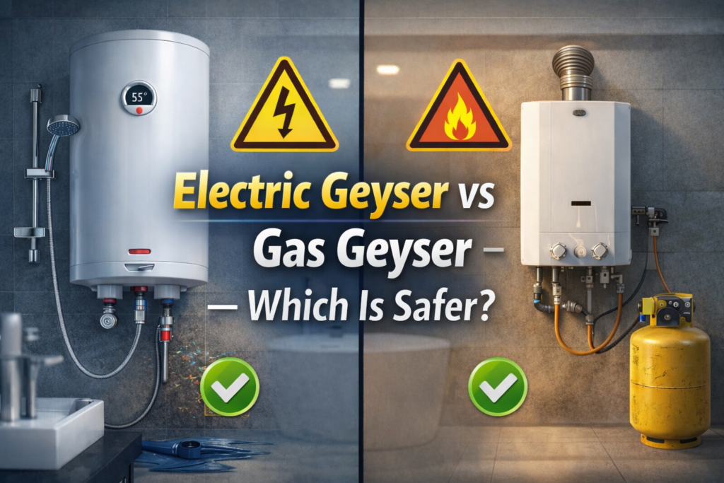 Electric Geyser vs Gas Geyser – Which Is Safer