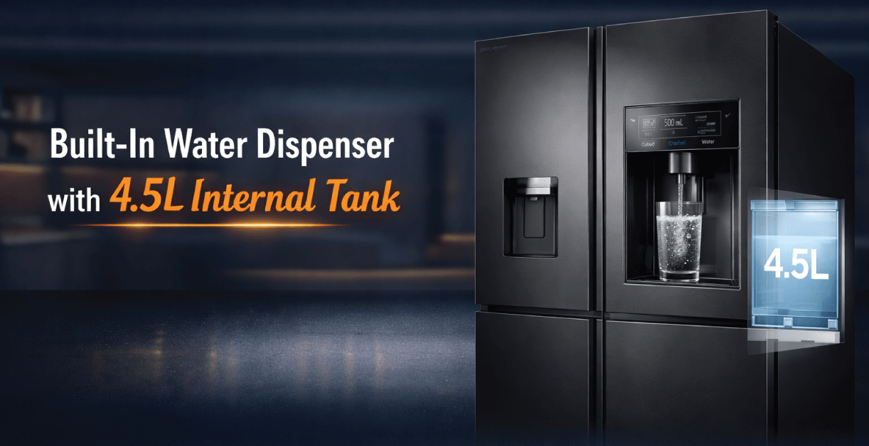 Built-In Water Dispenser with 4.5L Internal Tank