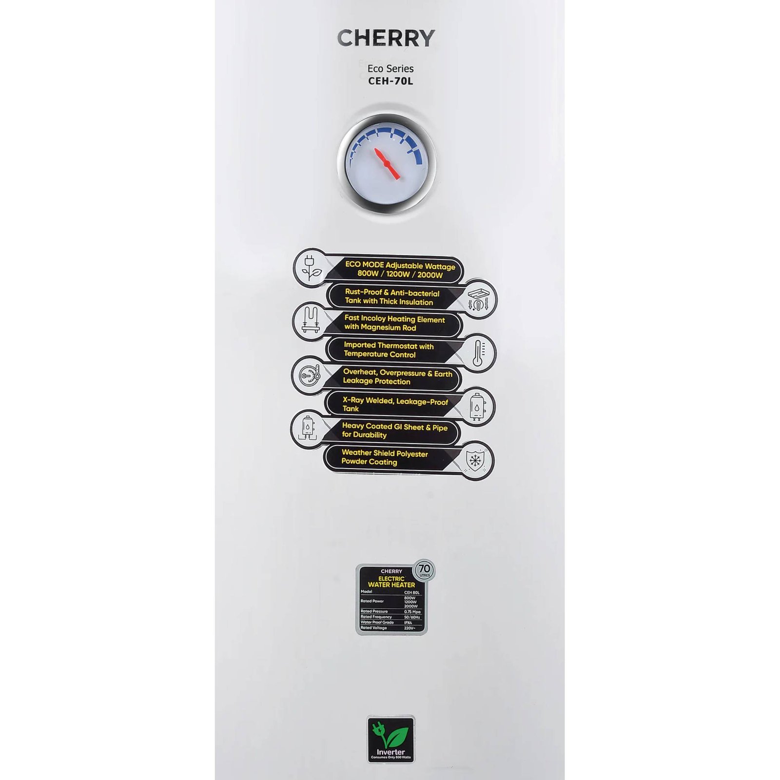 Cherry ECO Series Electric Water Geyser CEH-70L - Image 4