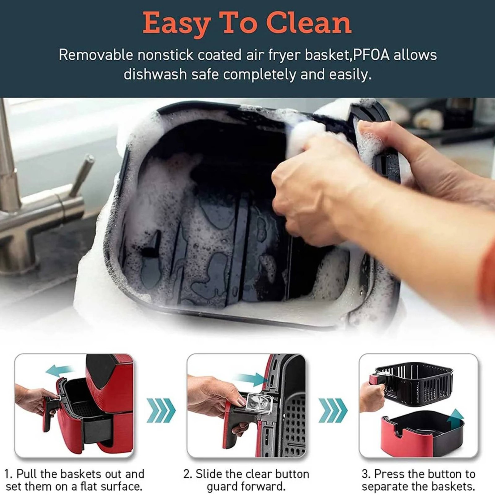 Cosori 5.5L Air Fryer CP158-AF Red